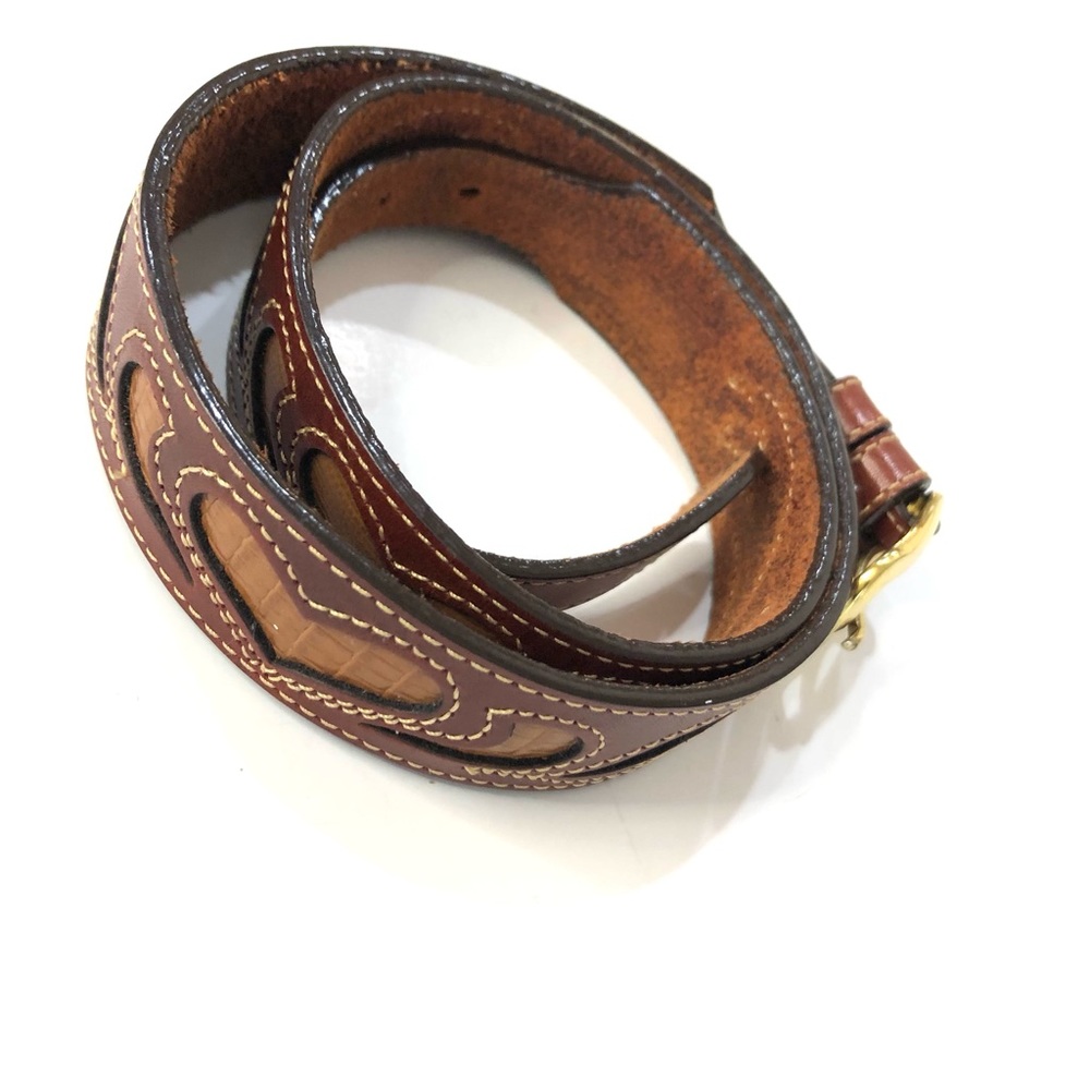 Leegin Full Leather Reverse Appliqué Belt Like New. Size M. Unisex Design. - Picture 9 of 14